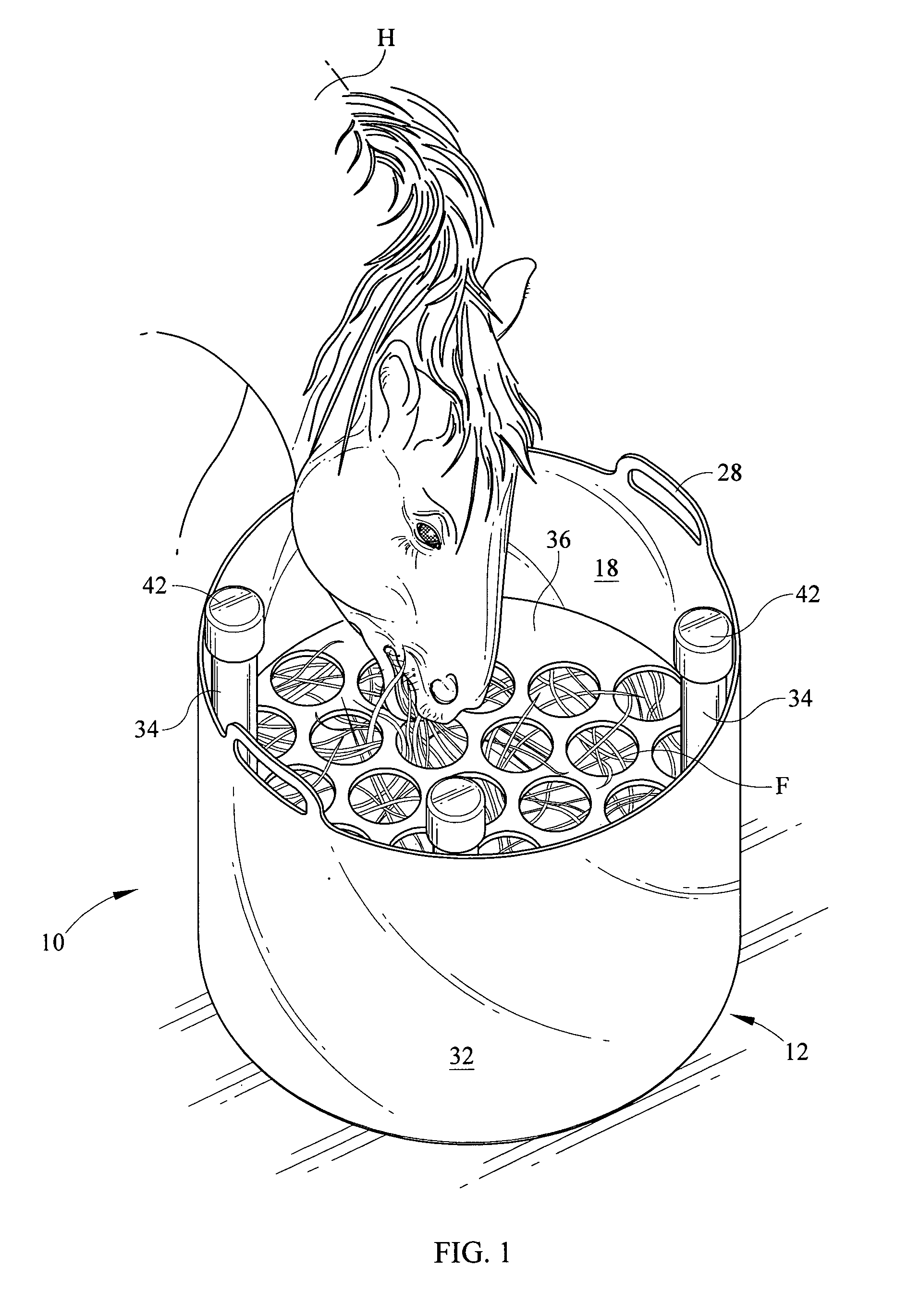 Controlled hay feeder