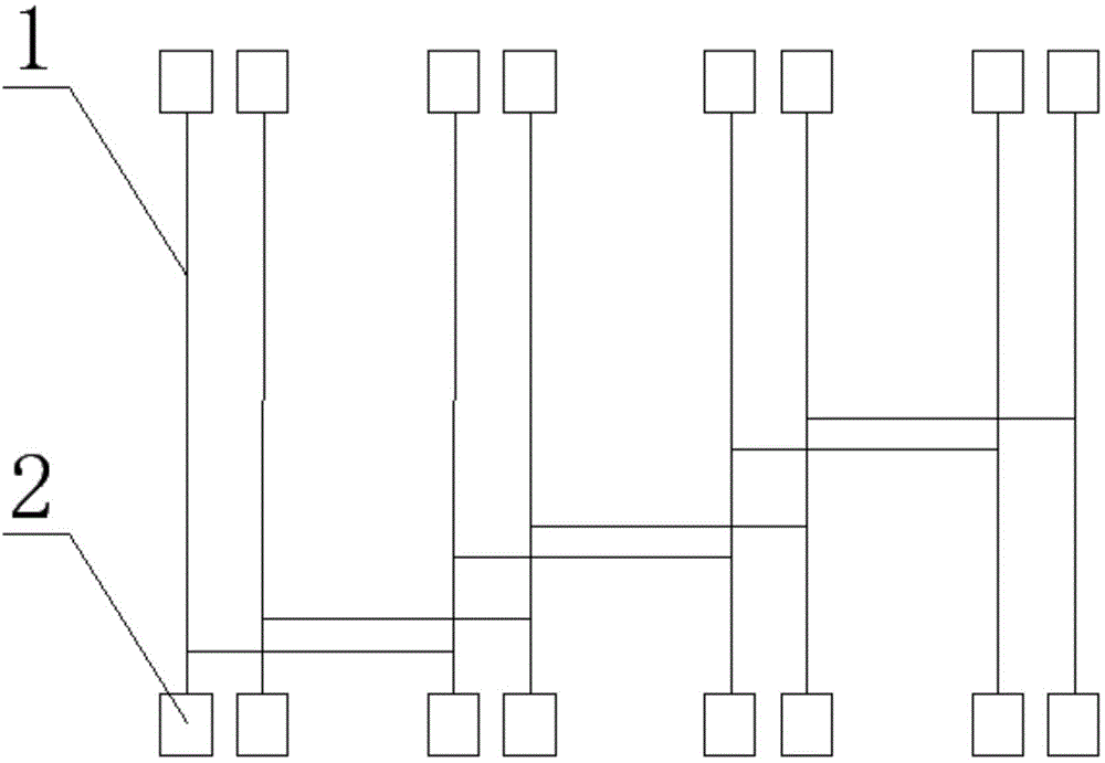 Connecting line between acquisition construction ammeters