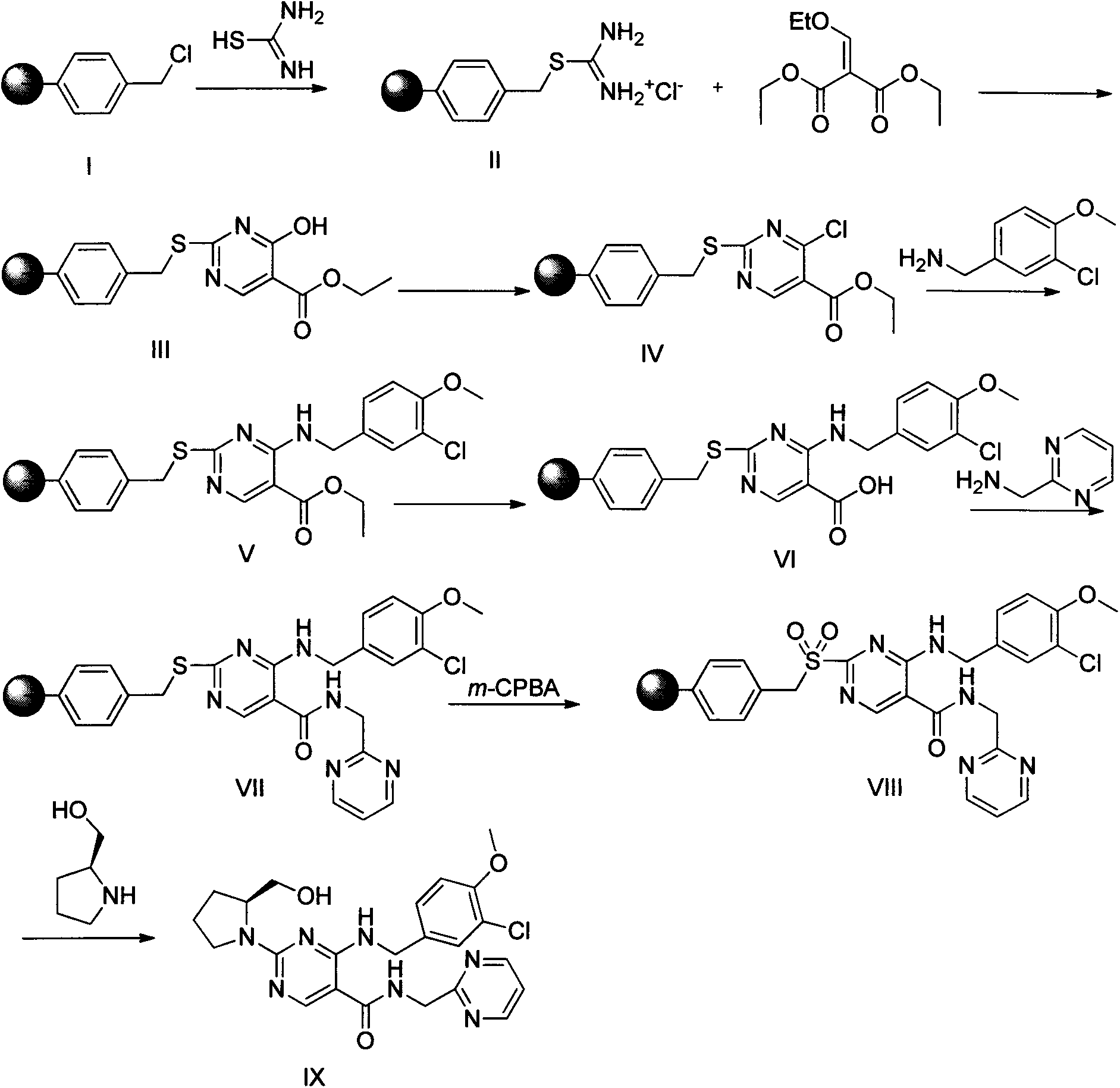 Solid-phase preparation method of avanafil