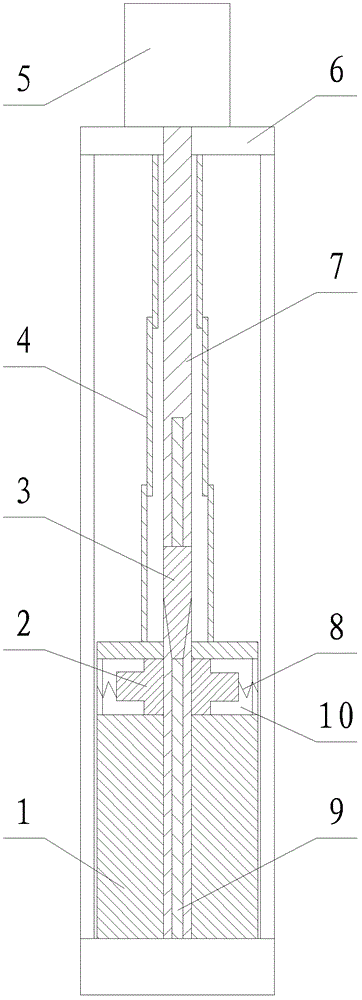 Pneumatic reciprocating tamping device in deep sea