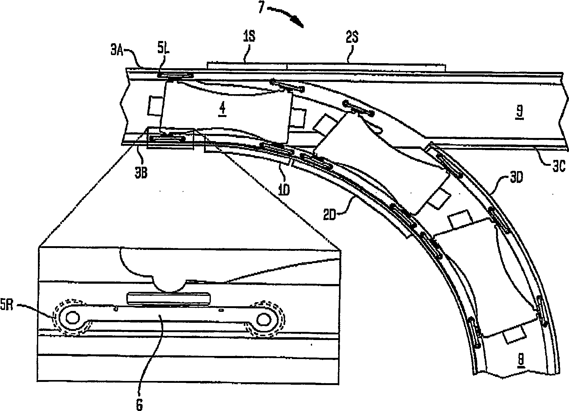 Guideway activated magnetic switching of vehicles