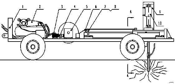 Electric control type air pressure subsoiler