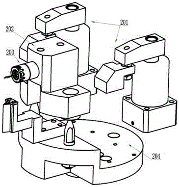 The combined clamp for grinding small circular handle special-shaped blade edge