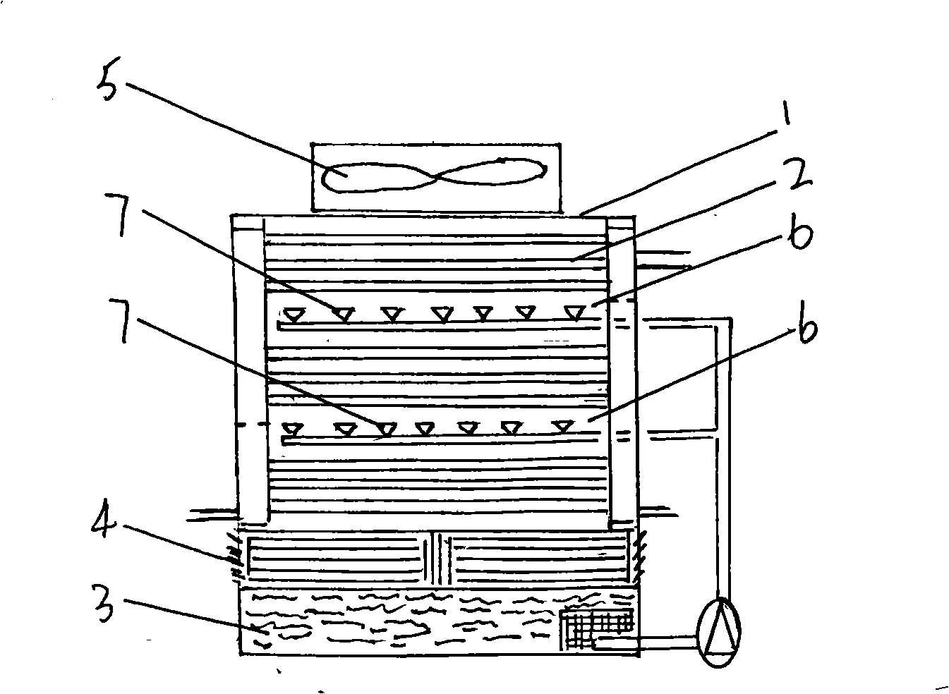 Evaporation type heat exchanger