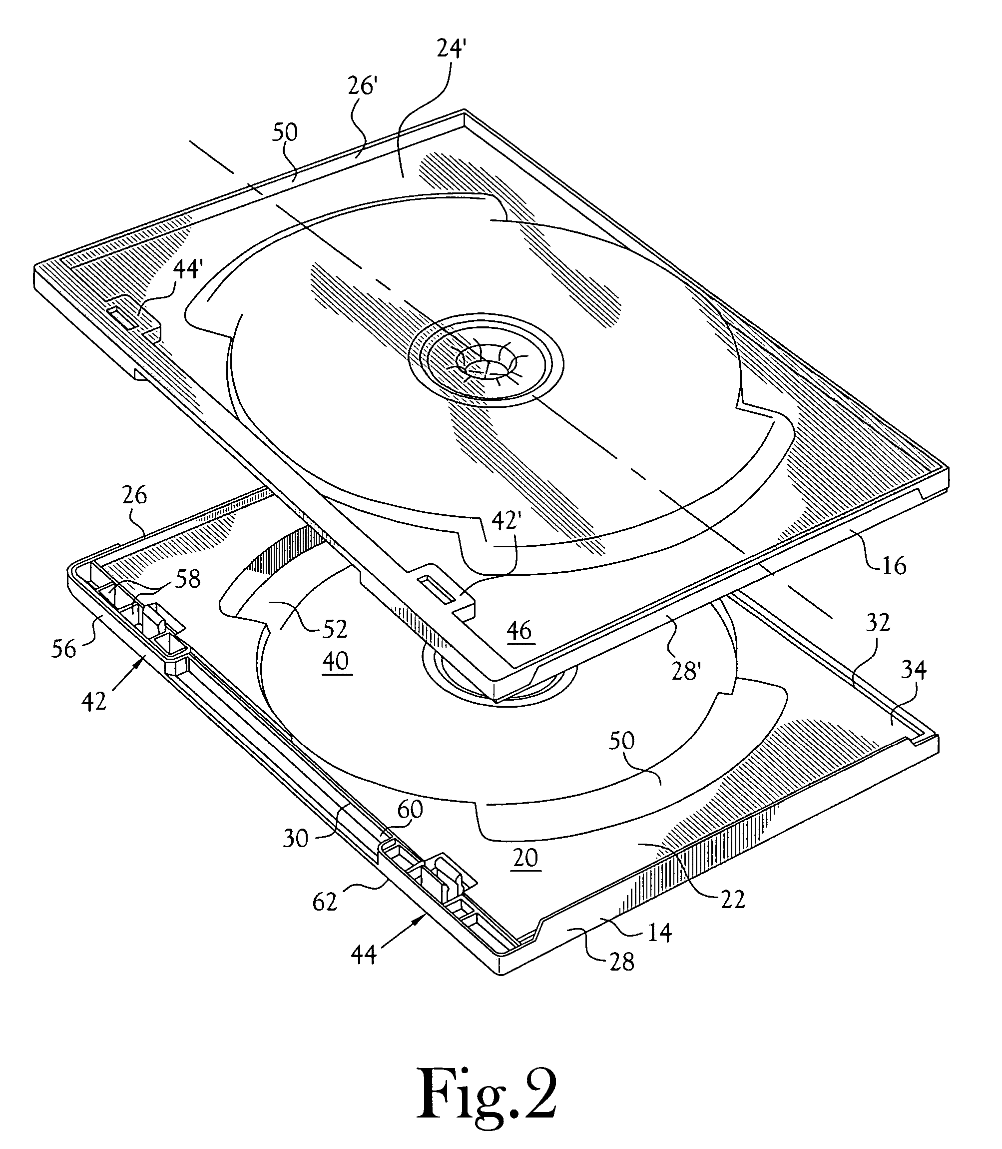 Container for recording media