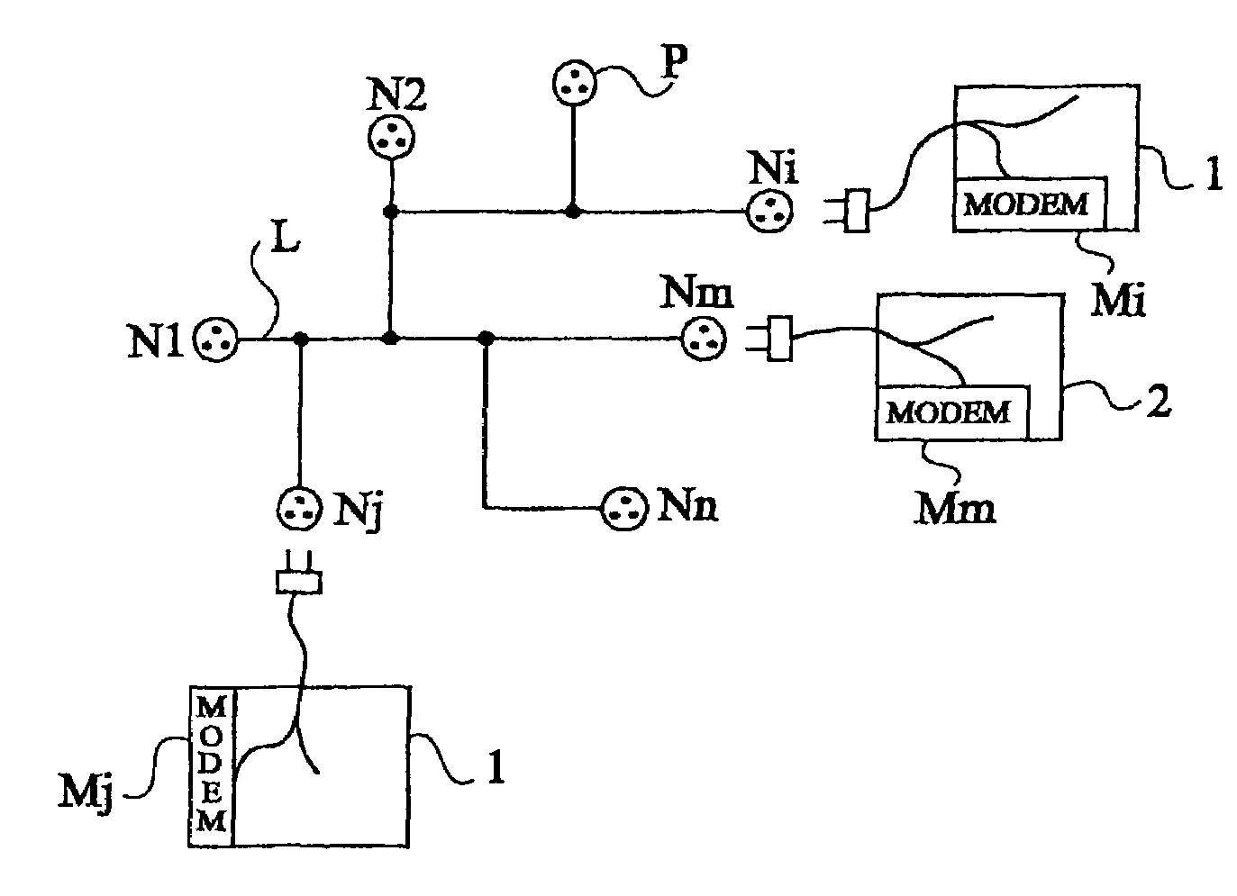 Master-slave data transmission in orthogonal frequency-division multiplexing