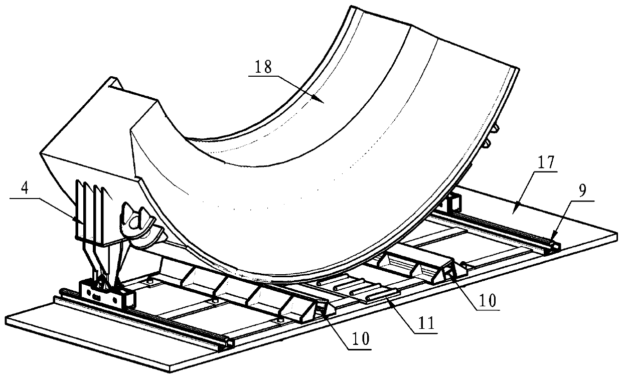 tbm shield body anti-rolling walking support device and its application method