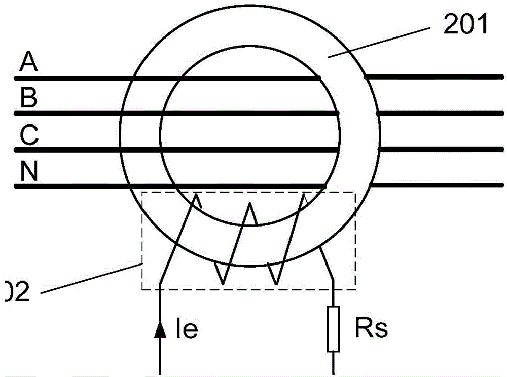 Direct-current residual current detection apparatus