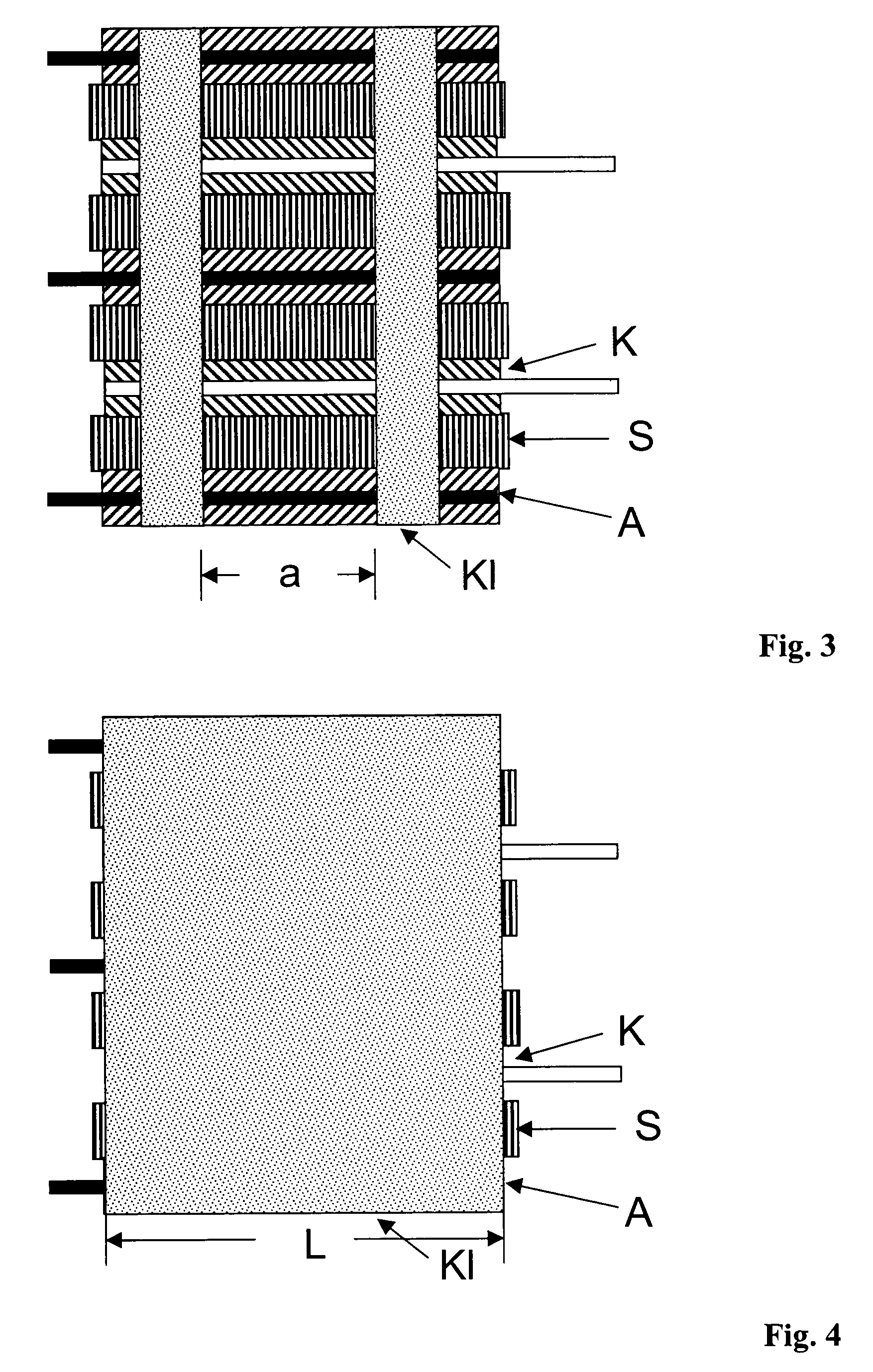 Stacks Of Separators And Electrodes Alternately Stacked One On Top Of The Other And Fixed For Li Storage Batteries