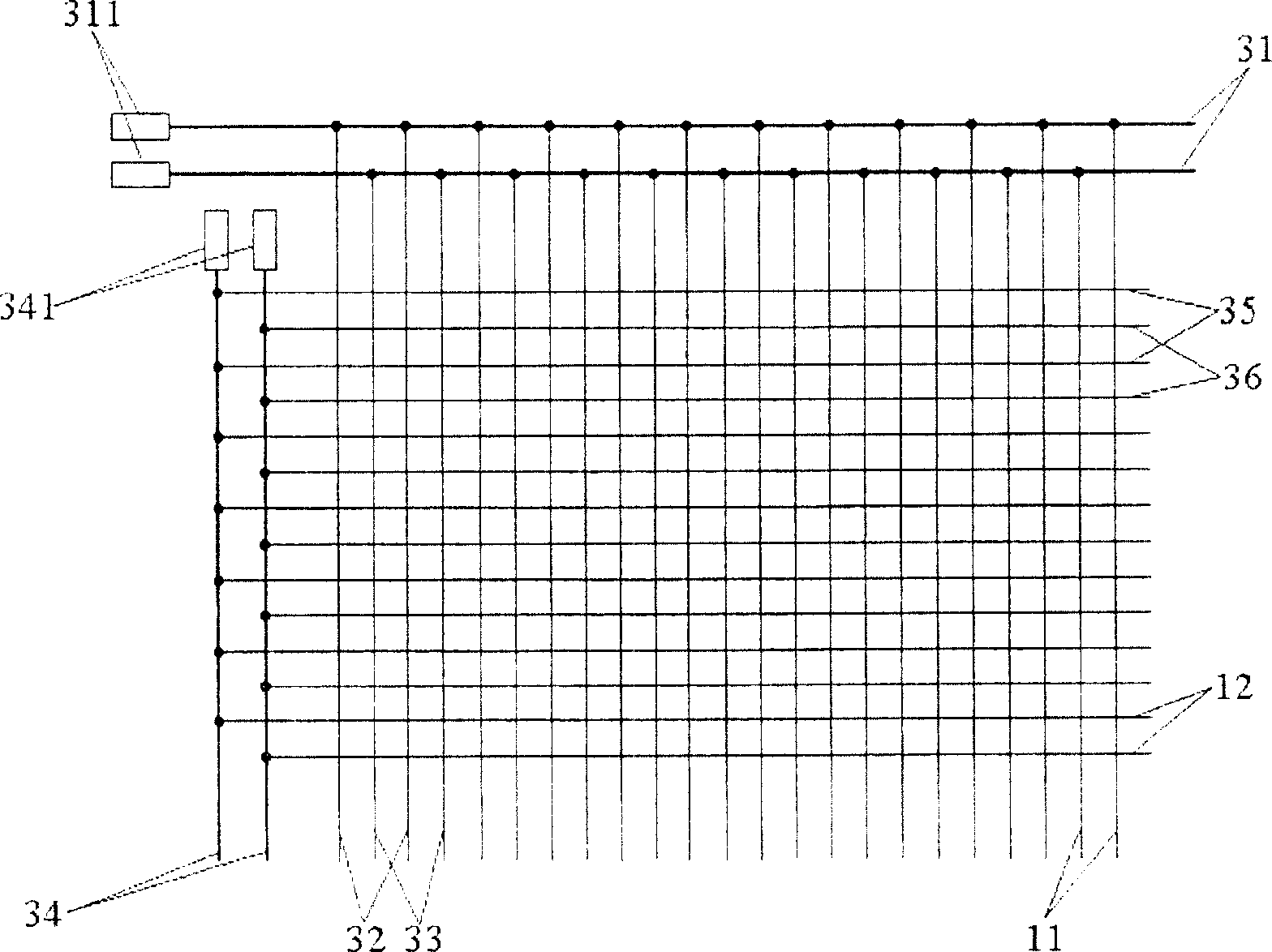 Test circuit of liquid crystal display and test method