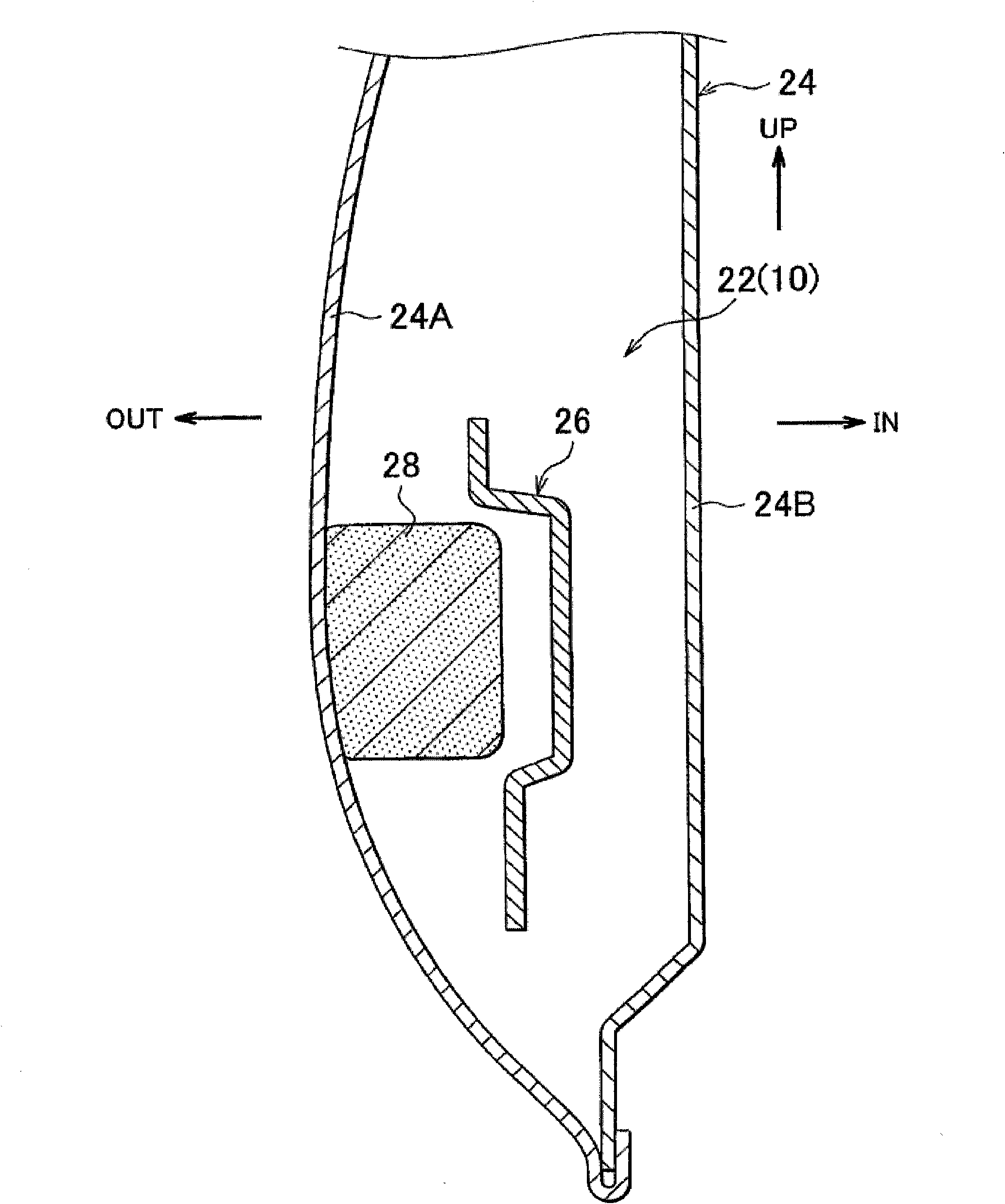 Impact detection structure, impact detection system and method, and occupant protection system and method