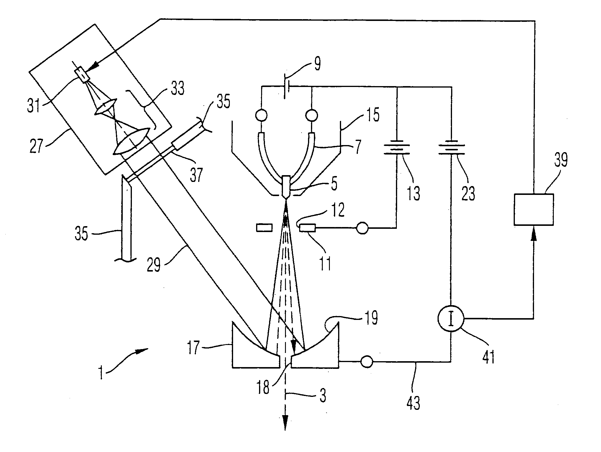 Electron beam source, electron optical apparatus using such beam source and method of operating an electron beam source