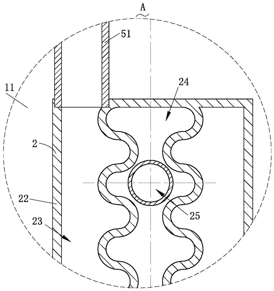 A propulsion device for a heat exchanger capable of accelerating the exchange rate