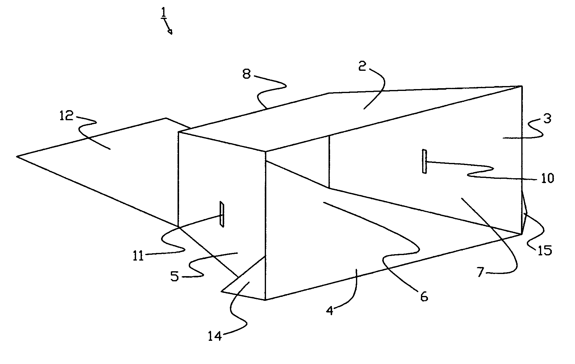 Flat-sided funnel