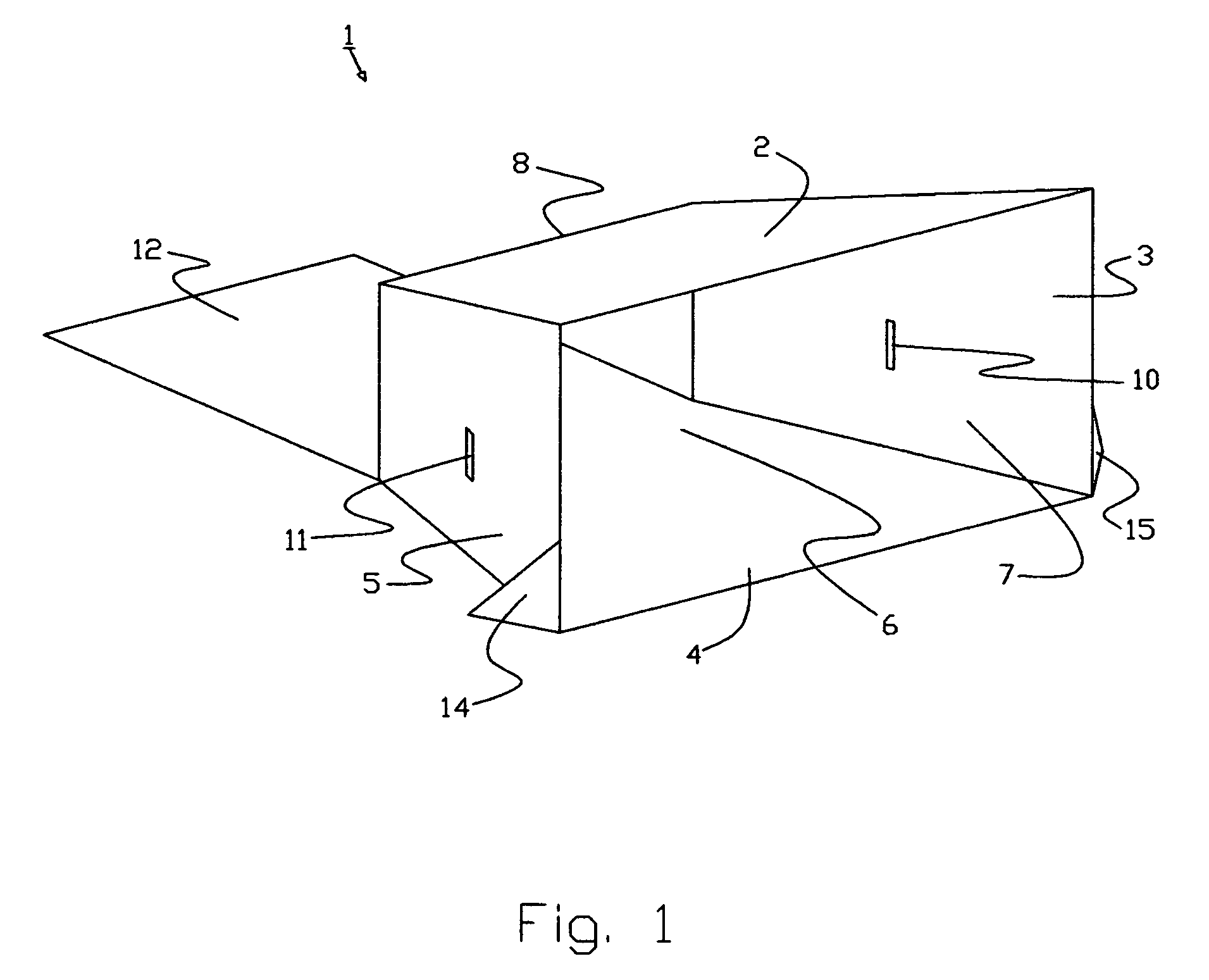 Flat-sided funnel