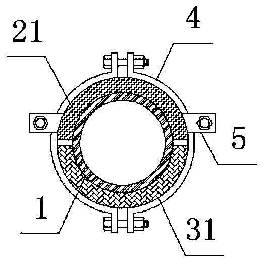 Prestressed recoverable steel compression bars constrained by clamp-type circular tubes