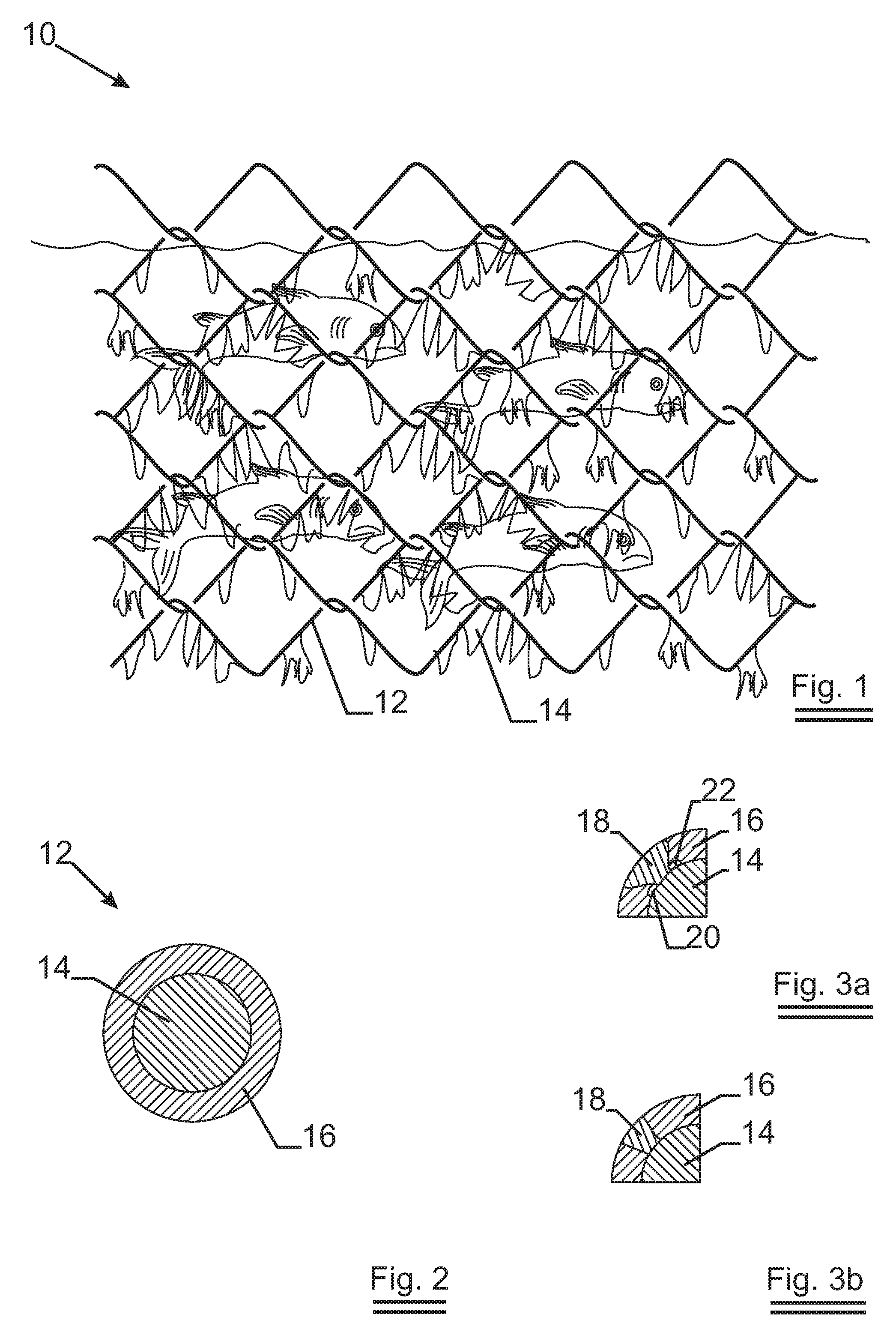 Aquaculture net with steel wires coated with metal strip