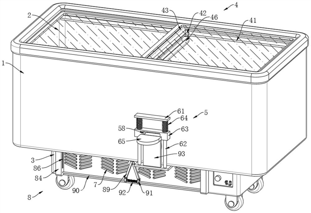 Energy-saving horizontal refrigerator