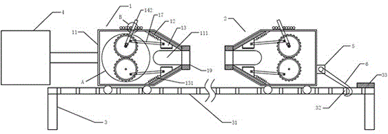 An aluminum profile straightening device