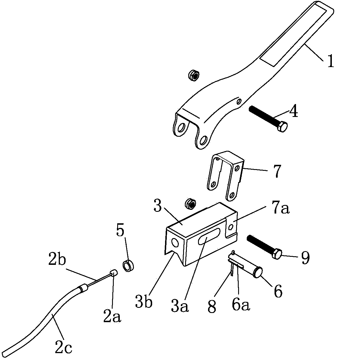 Mounting structure of clutch handle mechanism and grab bar for farming machine