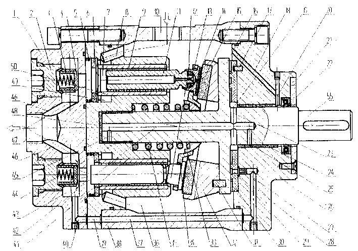 Axial plunger type water hydraulic pump