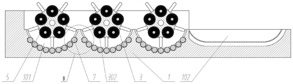 Separated disinfection tank structure based on gastroenterology department endoscope