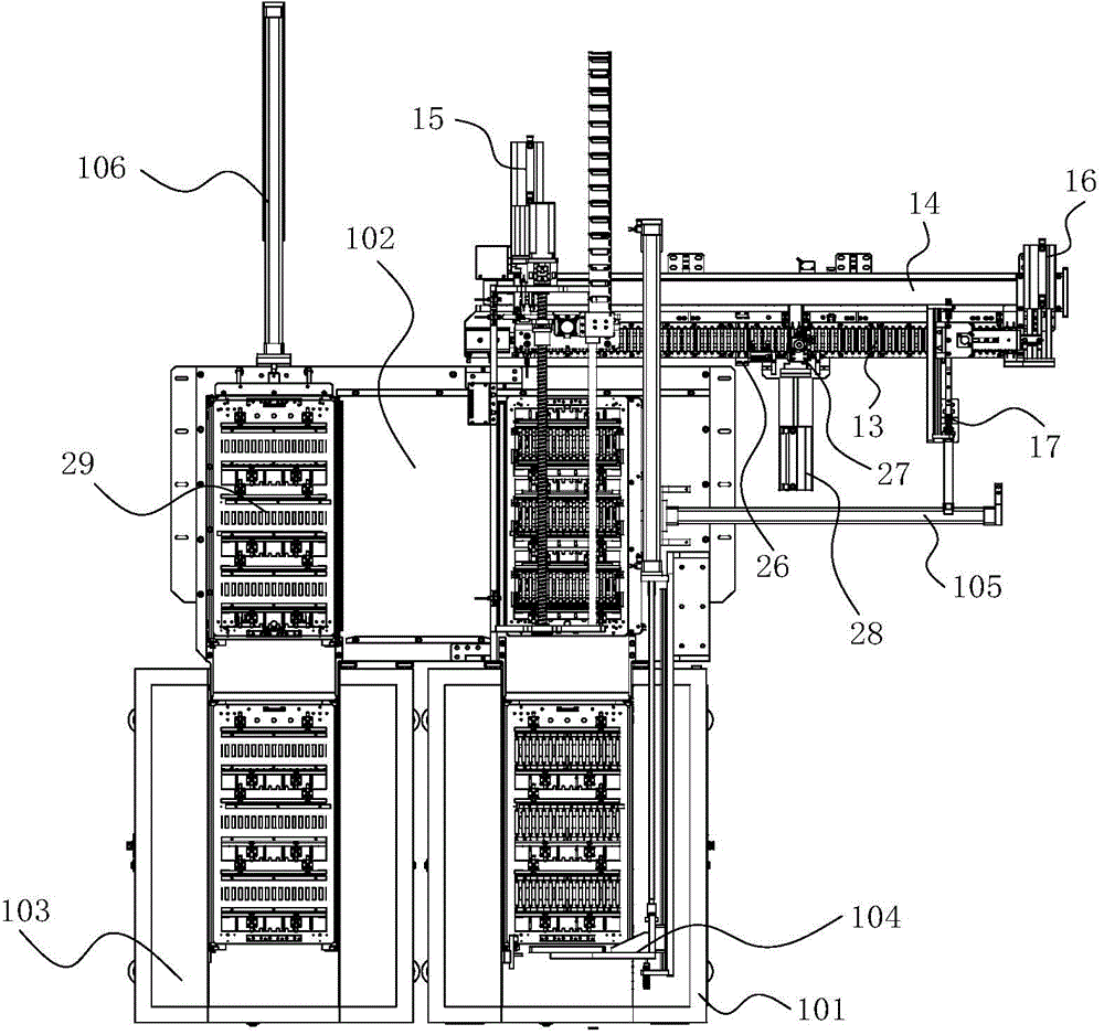 Pole ear folding and rubberizing system of automatic packing machine