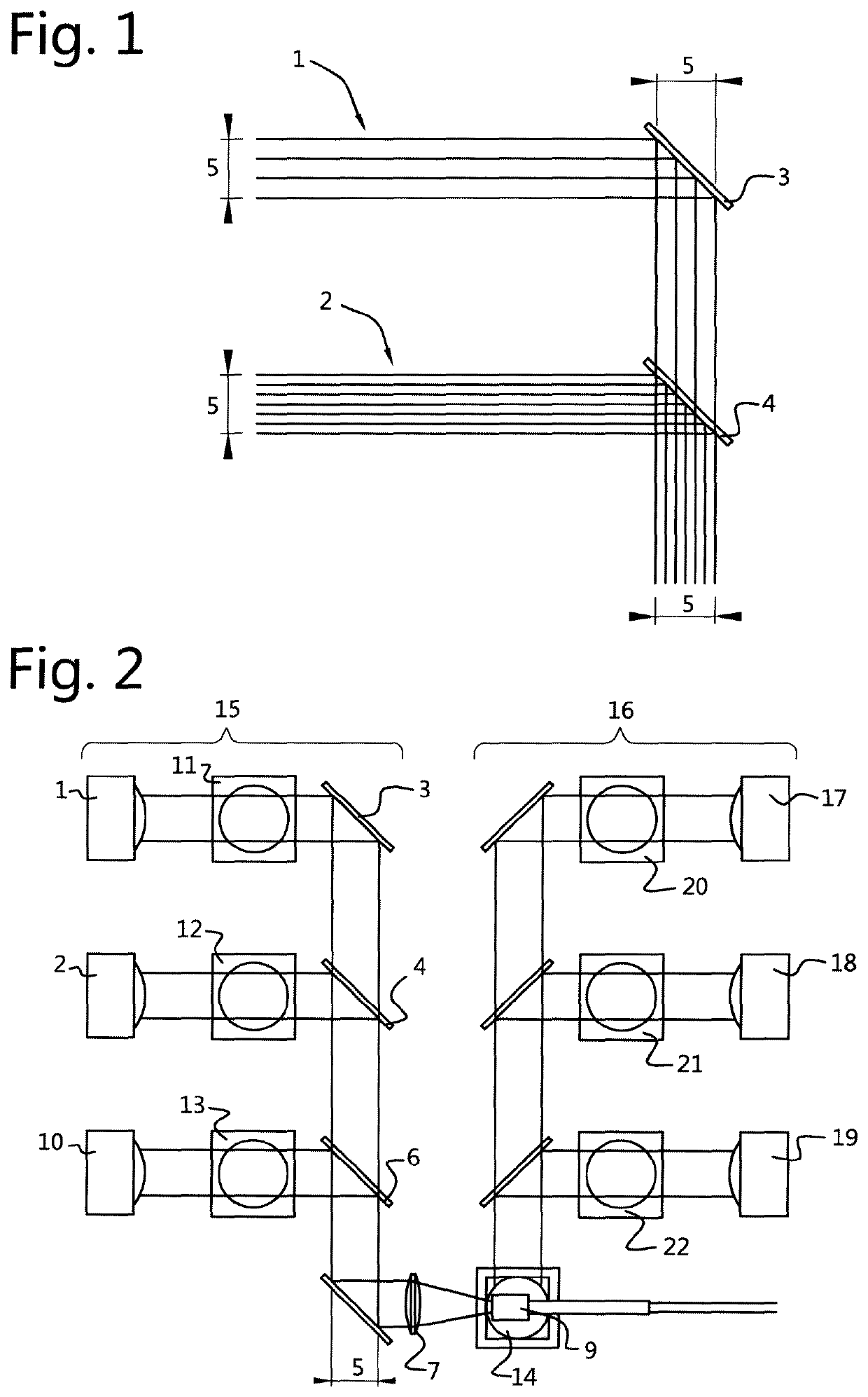 Laser projection illumination system