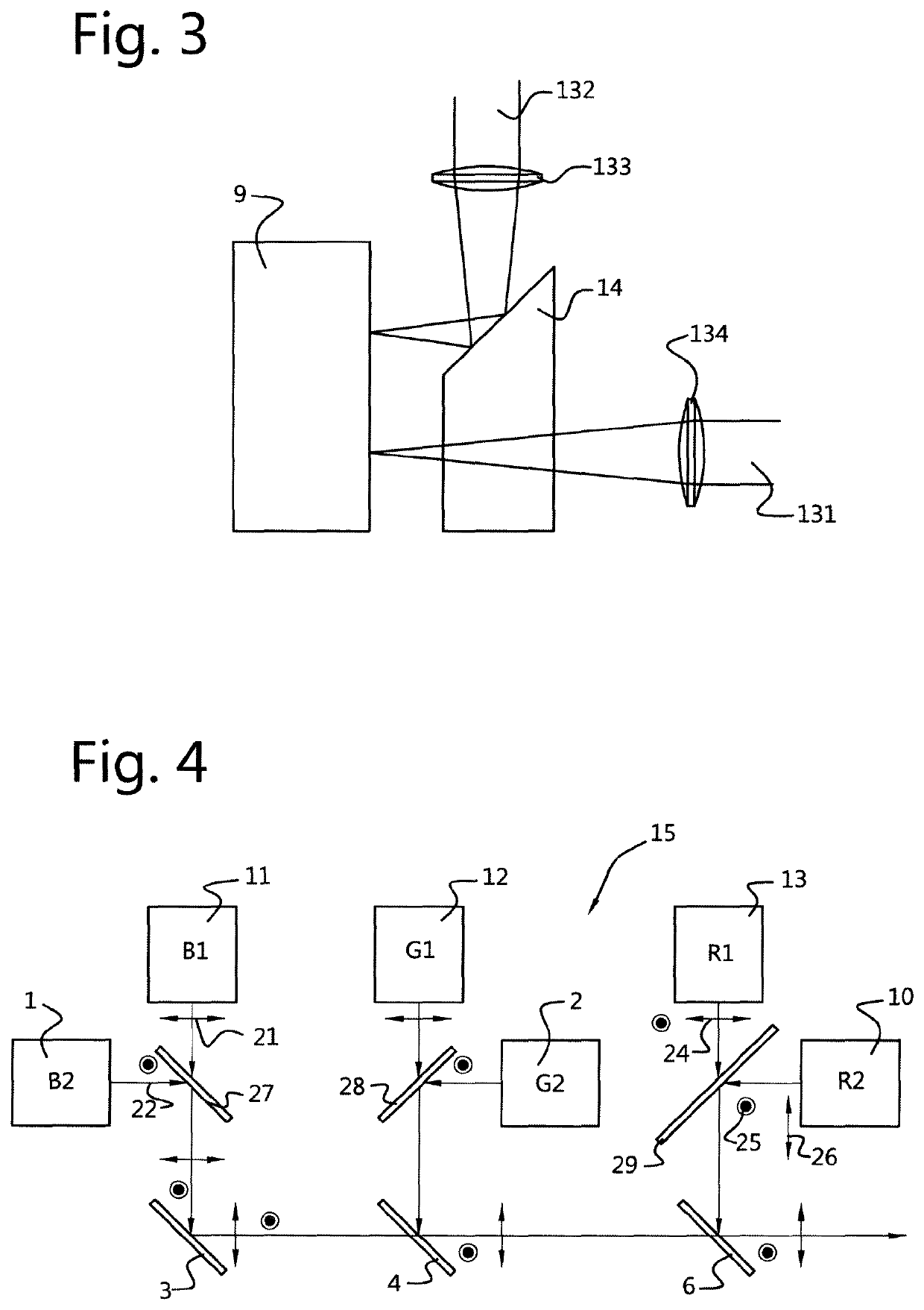 Laser projection illumination system