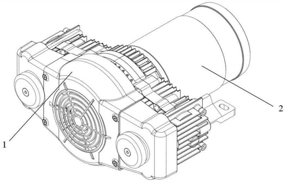 Integrated connecting rod horizontally-opposed double-piston oil-free air compressor