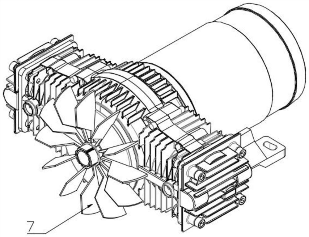 Integrated connecting rod horizontally-opposed double-piston oil-free air compressor