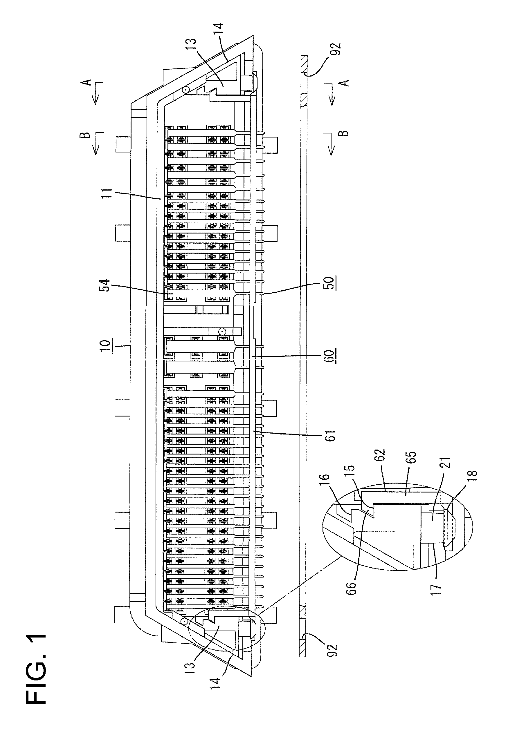 Board connector and method of mounting it