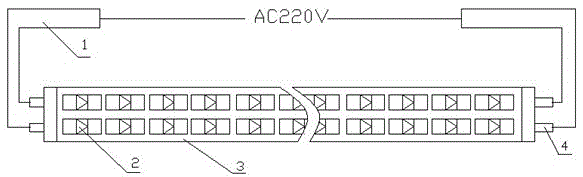 LED fluorescent lamp with integrated power supply