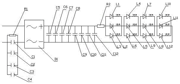 LED fluorescent lamp with integrated power supply