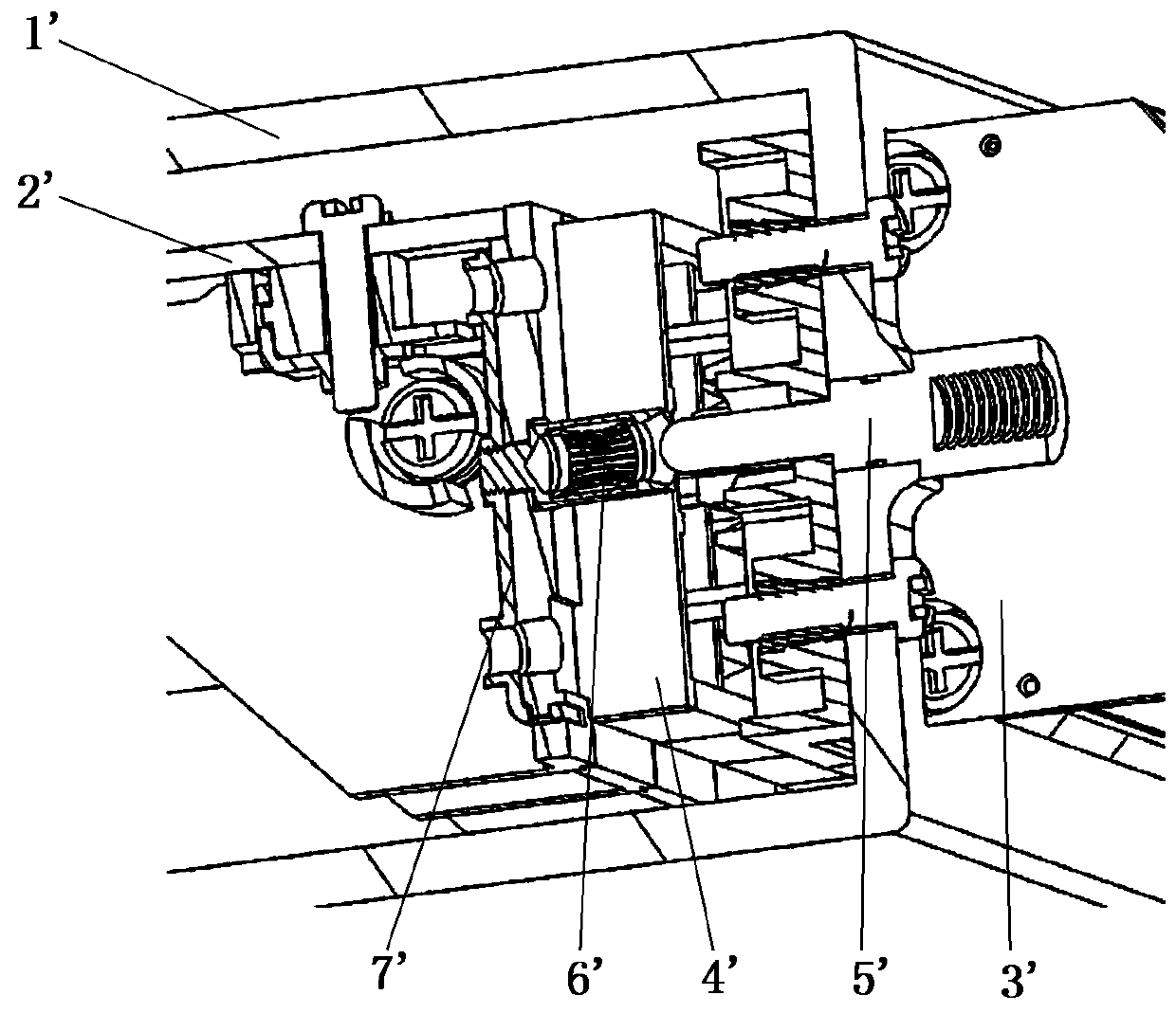 Blind-mating grounding clamping piece structure of electrical cabinet box