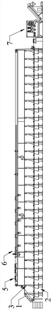 A manufacturing equipment for rows of steel fibers