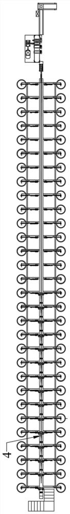 A manufacturing equipment for rows of steel fibers