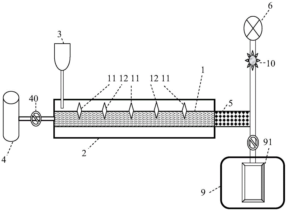 Experimental method and experimental device for measuring sand production caused by hydrate decomposition seepage