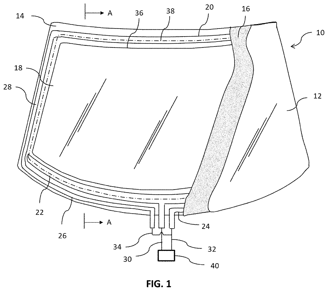 Heatable vehicle glazing with antennas