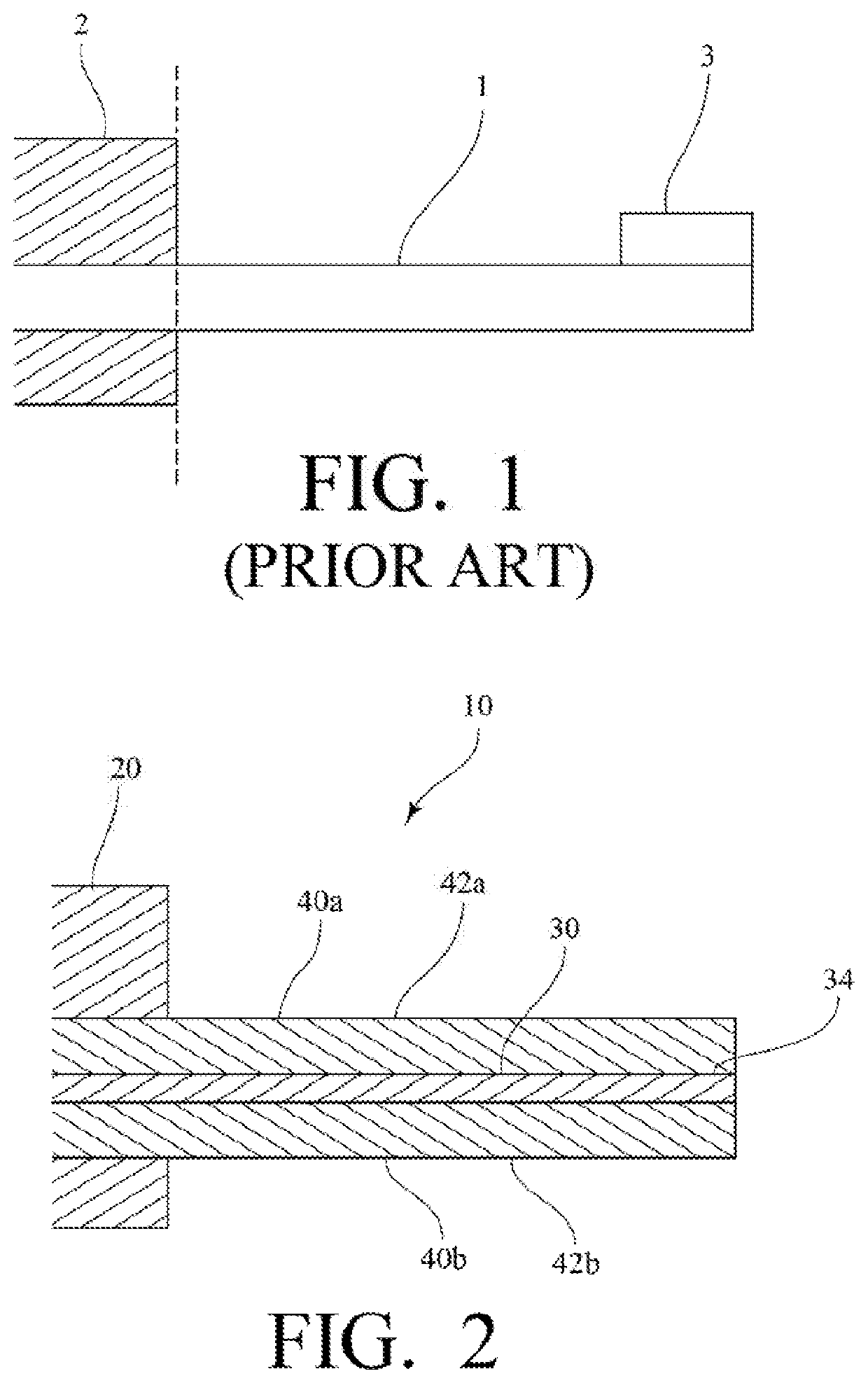 Piezoelectric energy harvesting bending structure and the method of manufacturing thereof