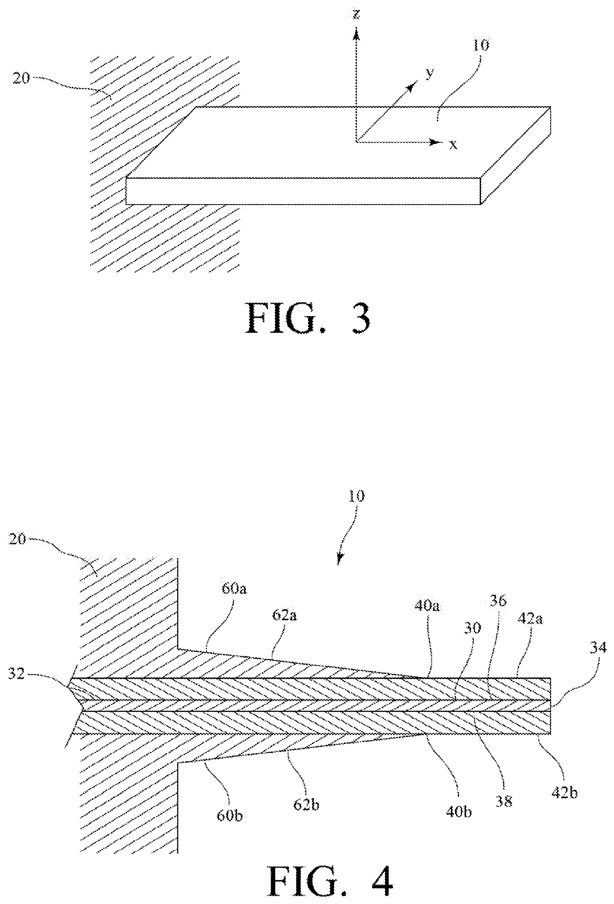 Piezoelectric energy harvesting bending structure and the method of manufacturing thereof