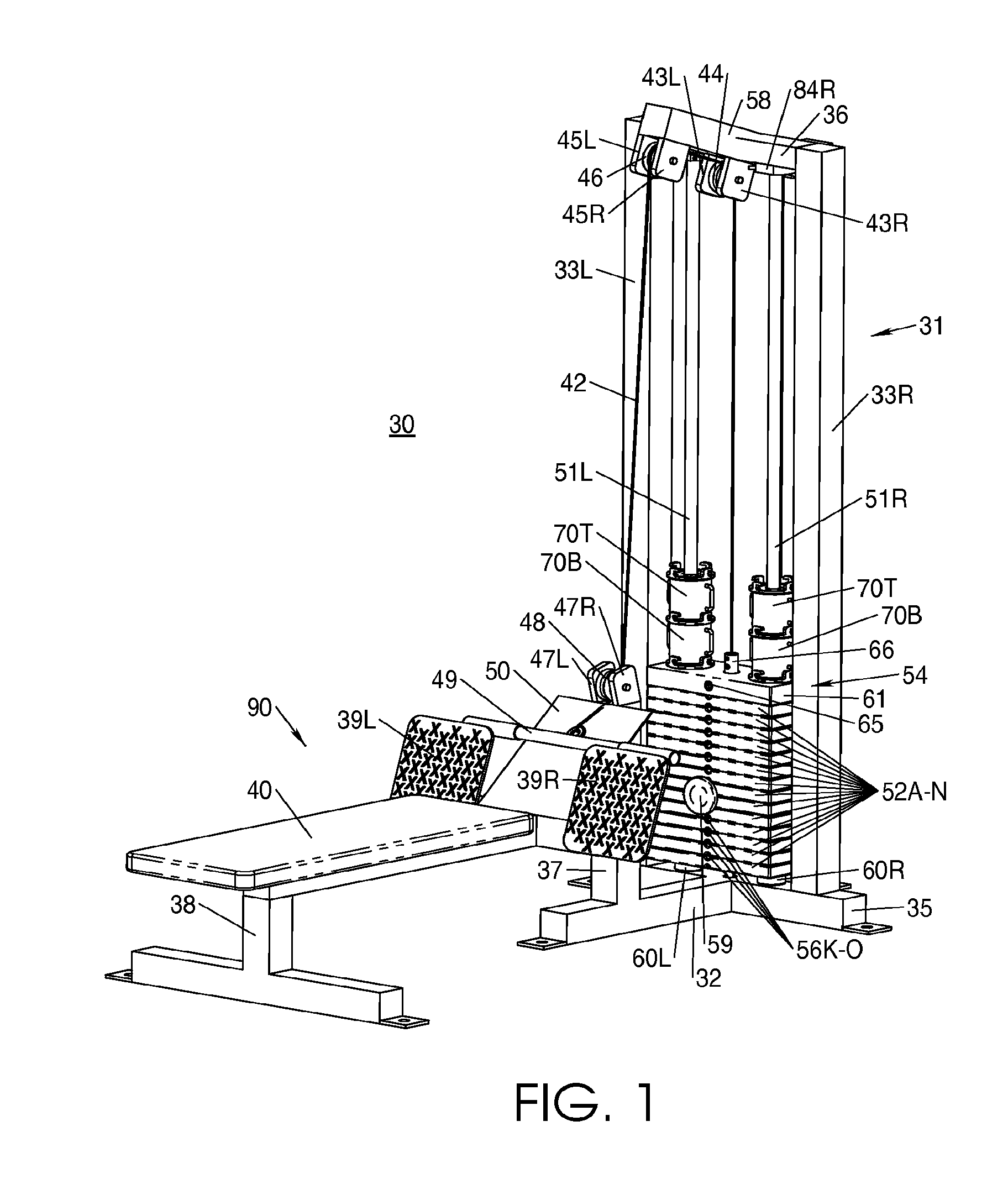 Translatory motion strength training system and method