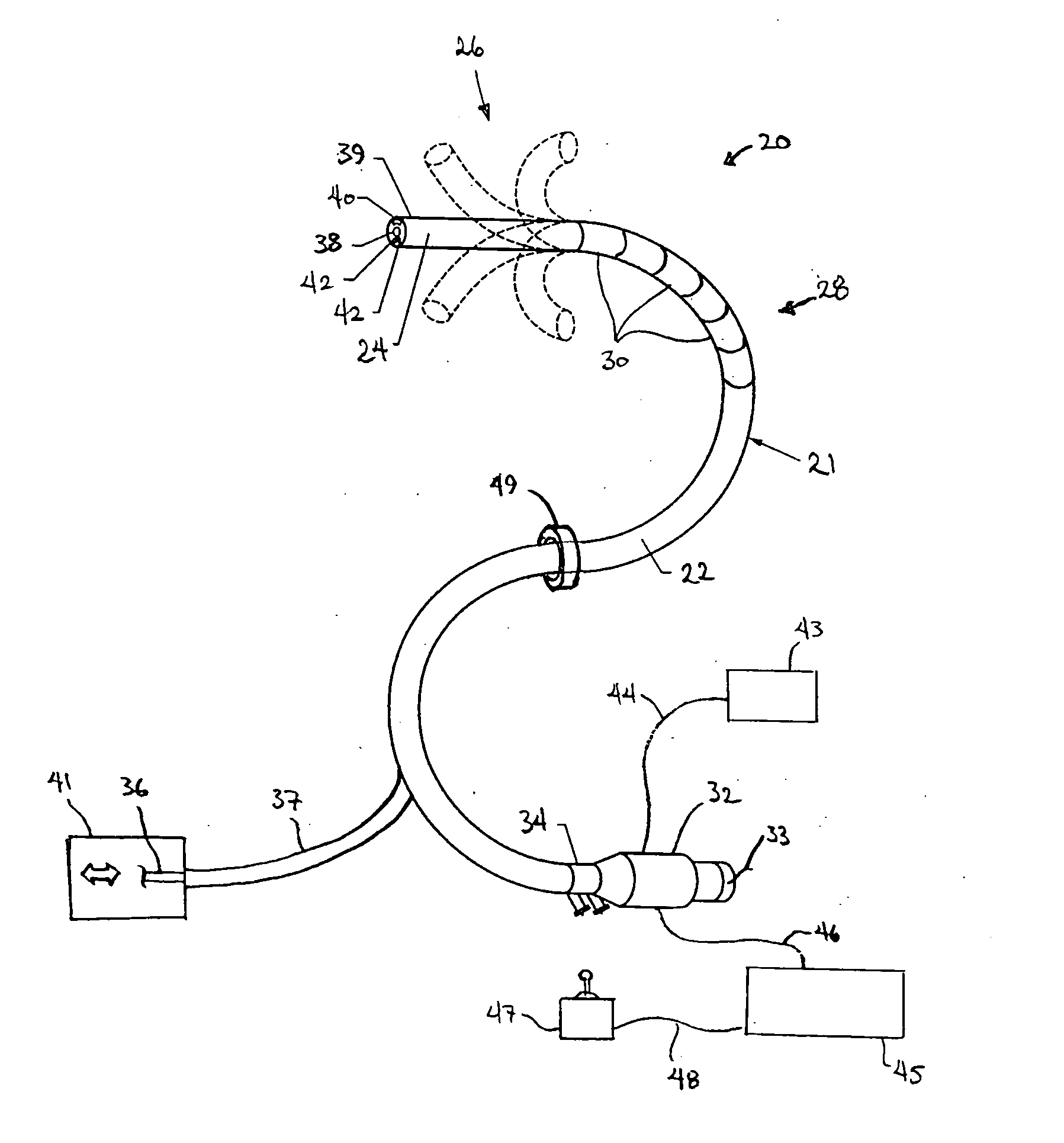 Method and apparatus having an elongate guide and controllable portion