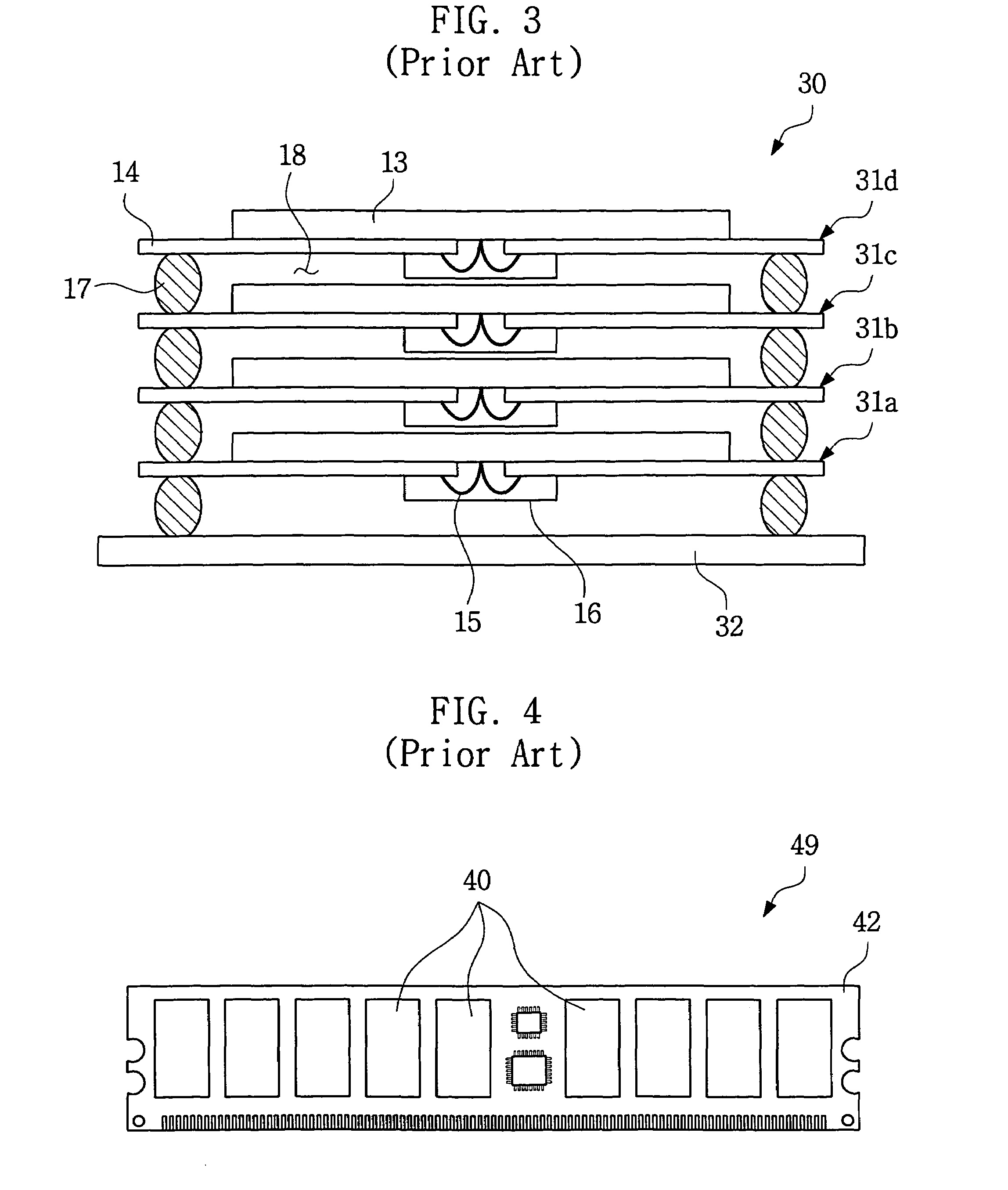 Semiconductor stack package and memory module with improved heat dissipation