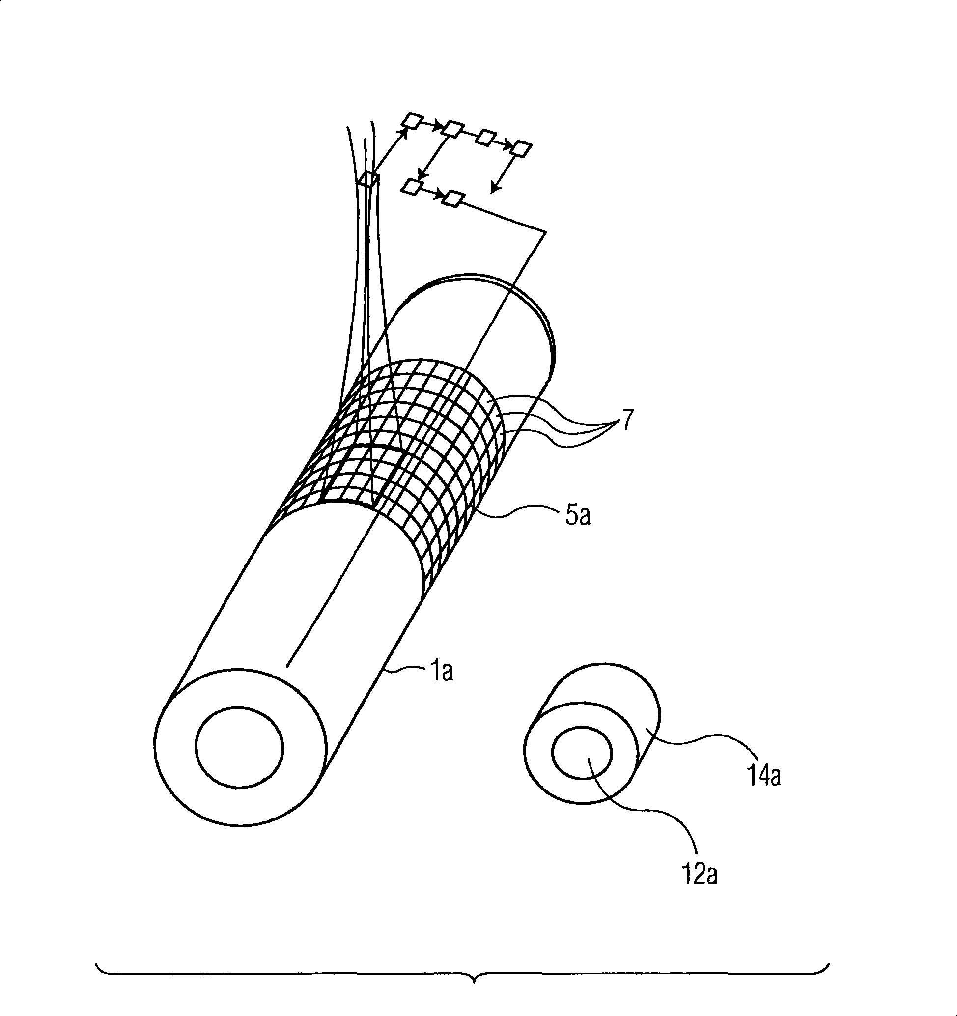 2d ultrasound transducer for radial application and method