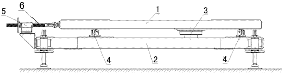 Plane fixed-axle rotation supporting platform