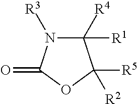 Shaping keratin fibres using 2-oxazolidinone compounds