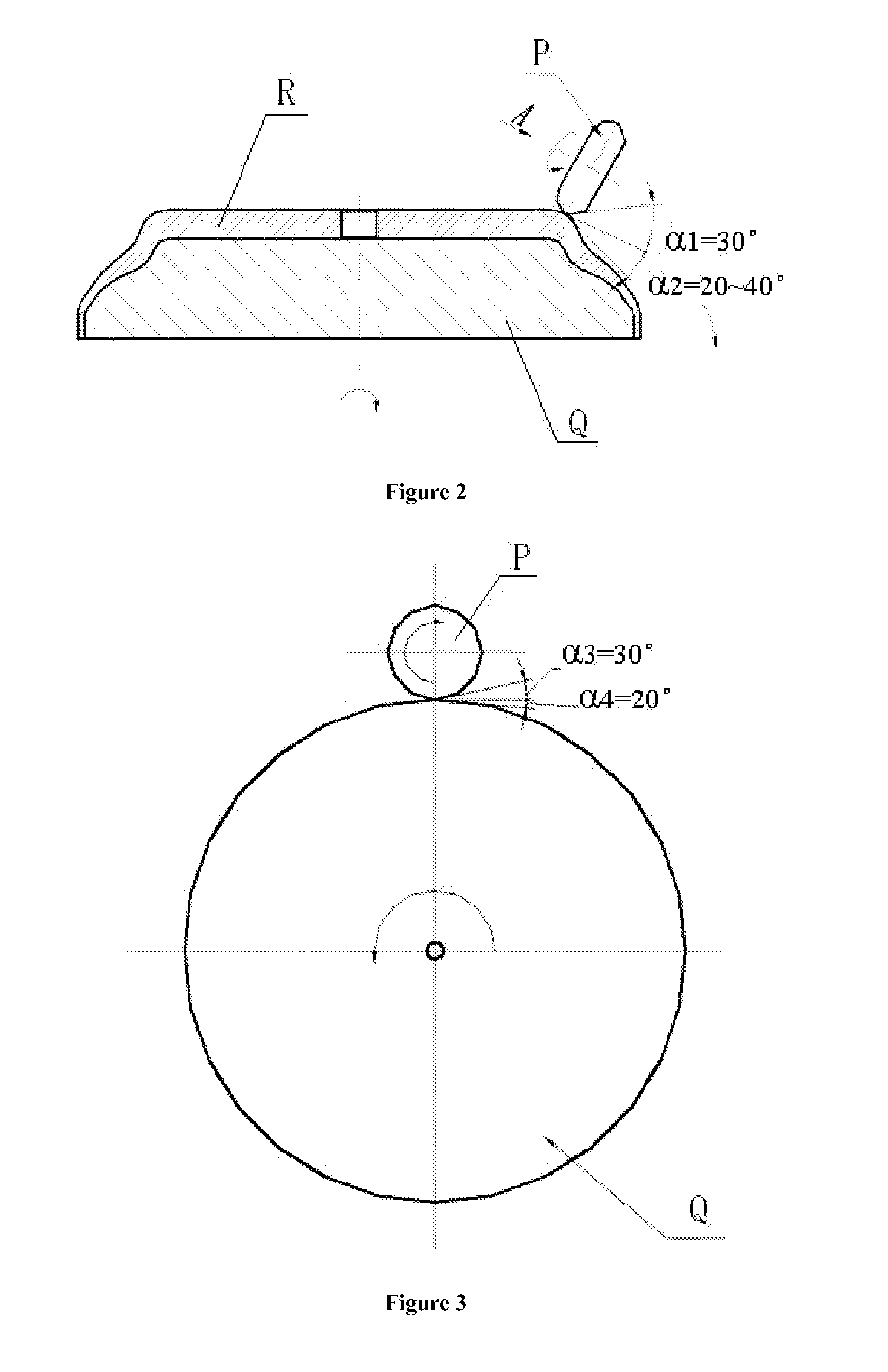 Rolling forming method of wheel disc