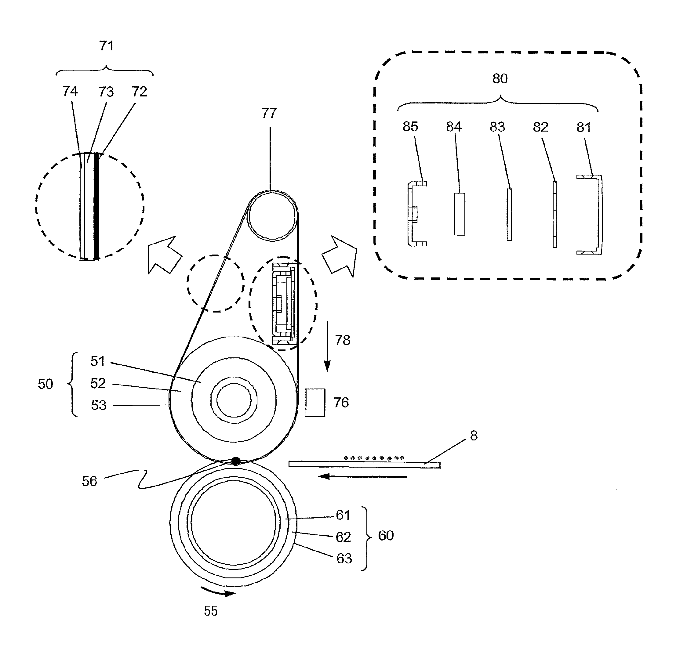 Fusing apparatus and image forming apparatus provided with the same, and heating apparatus