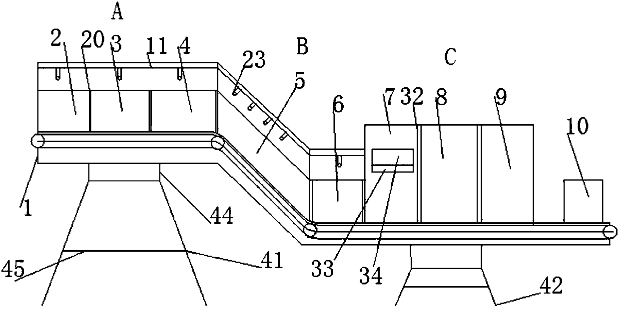 Whole set of automatic sargassum fusiforme processing device